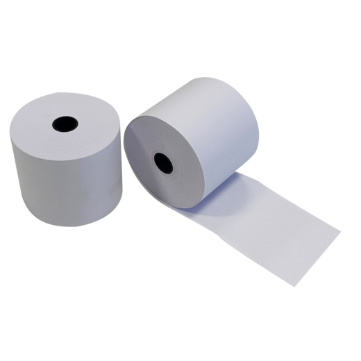 Additionrolle Standardpapier, 70-66-12 mm, 40 m, 60g/m², 5 Stück, weiß