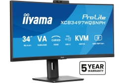 IIYAMA 86,4cm (34) XCB3497WQSNPH-B1 21:9 HDMI+DP+USB-C Webc