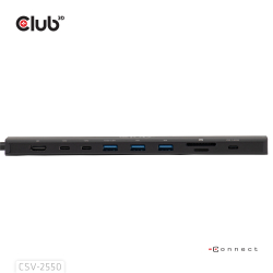 Club3D USB-C 10in1-HUB >HDMI/3xUSB-C/3xUSB/LAN 8K30Hz PD140W retail