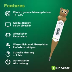 Dr. Senst Digital Fieberthermometer für Babys &...