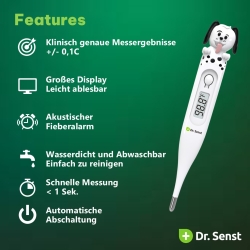 Dr. Senst Digital Fieberthermometer für Babys &...
