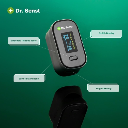 Dr. Senst Fingerspitzen Pulsoximeter YK-80B inkl. Batterie