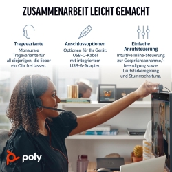 Poly Blackwire 3210 Mono USB-C/A bulk