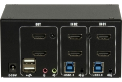Inter-Tech IPC KVM Switch AC-22HUS HDMI, 4K@60Hz