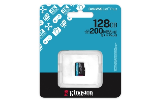 SD MicroSD Card 128GB Kingston SDXC Canvas Go Plus retail