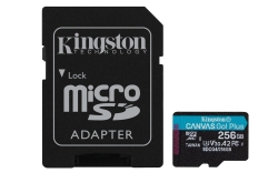 SD MicroSD Card 256GB Kingston SDXC Canvas Go Plus retail