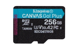 SD MicroSD Card 256GB Kingston SDXC Canvas Go Plus retail