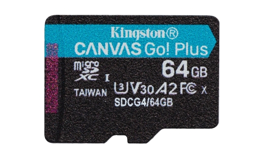 SD MicroSD Card 64GB Kingston SDXC Canvas Go Plus retail