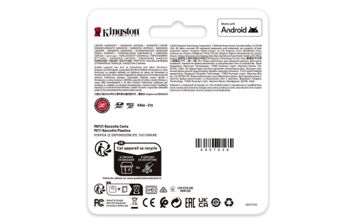 SD Card 64GB Kingston SDXC Canvas Go Plus C10 retail