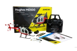 Amewi RC Helikopter MD500 Li-Po Akku 350mAh silber/rot