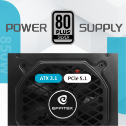EFFITEK Netzteil 850W Silver ATX 3.1, PCI 5.1