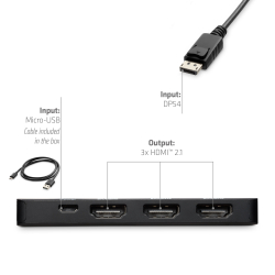 Club3D Adapter DisplayPort 2.1 > 3x HDMI 2.1 8K60Hz...
