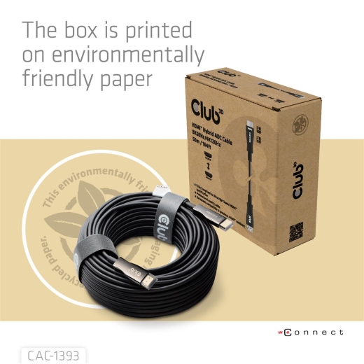 Club3D HDMI-Kabel A -> A 2.1 aktiv opt. 8K60Hz UHD 50 Meter retail