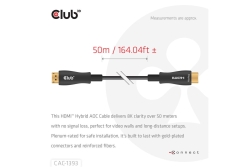 Club3D HDMI-Kabel A -> A 2.1 aktiv opt. 8K60Hz UHD 50 Meter retail