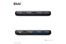 Club3D USB-C 8in1-HUB >DP1.4/HDMI2.0/USB-C/LAN 8K30Hz PD100W retail