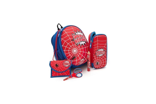 WEDO Kinder-Rucksack Spider Netztaschen innen/außen ROT