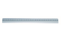 WEDO Lineal 30 cm aus Aluminium mit Gummieinlage