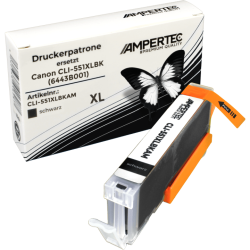 Ampertec Tinte ersetzt Canon 6443B001 CLI-551XLBK schwarz