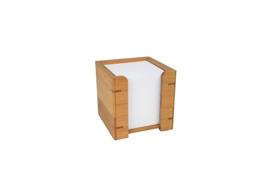 WEDO Zettelbox Bambus mit Papier