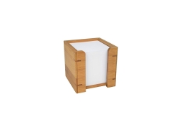 WEDO Zettelbox Bambus mit Papier