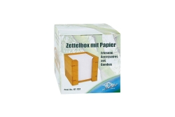 WEDO Zettelbox Bambus mit Papier
