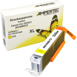 Ampertec Tinte ersetzt Canon 6446B001 CLI-551XLY yellow