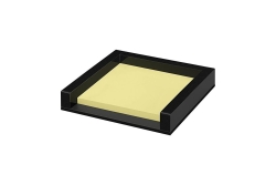 WEDO Acryl Zettelbox Black Office mit Haftnotizblock