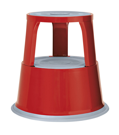 WEDO Rollhocker Metall rot RAL 3000