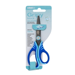 WEDO Schere GRIPY BLACK 13cm SB-Karte, spitz, farbig sort.