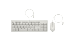 HP Tastatur+Maus 225 Set Kabelgebunden Weiß