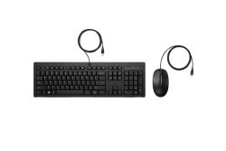 HP Tastatur+Maus 225 Set Kabelgebunden Schwarz