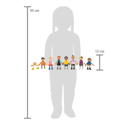 Biegepuppen-Familie mit Baby