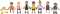 Biegepuppen-Familie mit Baby
