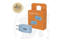 Club3D Lifestyle Ladegerät USB-C 30Watt, 2Stk blau retail