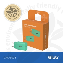 Club3D Lifestyle Ladegerät USB-C 30Watt, 2Stk grün retail