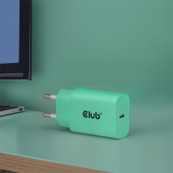 Club3D Lifestyle Ladegerät USB-C 30Watt, 2Stk grün retail