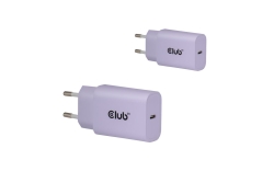 Club3D Lifestyle Ladegerät USB-C 30Watt, 2Stk lila...