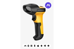 inateck Barcodescanner P6-AI Yellow Kit Wireless 1D