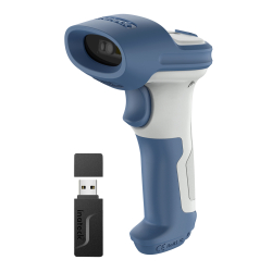 Inateck 2D/QR Scanner Bluetooth 5.0 & 2.4GHz White/Blue