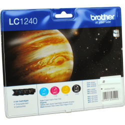 4 Brother Tinten LC-1240VALBPDR Multipack KCMY