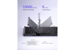 inateck Keyboard Tablet QWERTZ steel gray