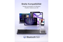 inateck Keyboard Tablet QWERTZ steel gray