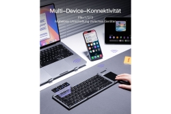 inateck Keyboard Tablet QWERTZ steel gray