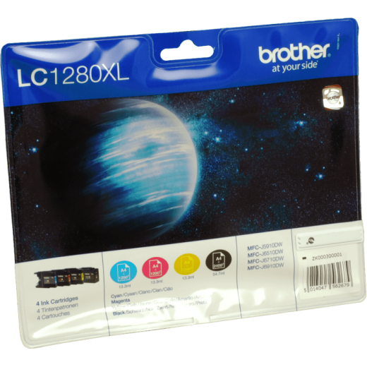 4 Brother Tinten LC-1280XLVALBPDR Multipack KCMY