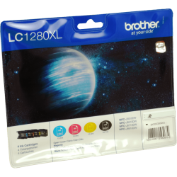 4 Brother Tinten LC-1280XLVALBPDR Multipack KCMY