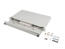LANBERG 19 Fiber Patchpanel 1U 24xSC DUPLEX/24xLC QUAD gr