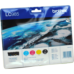 4 Brother Tinten LC-985VALBPDR Multipack KCMY