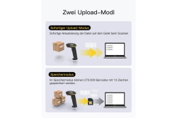 Inateck BCST-35 Black 1D/2D QR Barcode Scanner, kabellos