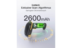 Inateck BCST-35 Black 1D/2D QR Barcode Scanner, kabellos