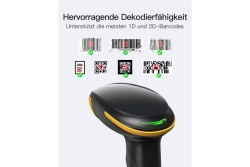Inateck BCST-35 Black 1D/2D QR Barcode Scanner, kabellos